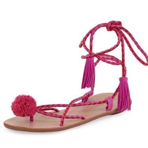 Loeffler Randall Pink Lace Up Sandals Sz. 7.5 Never Worn!